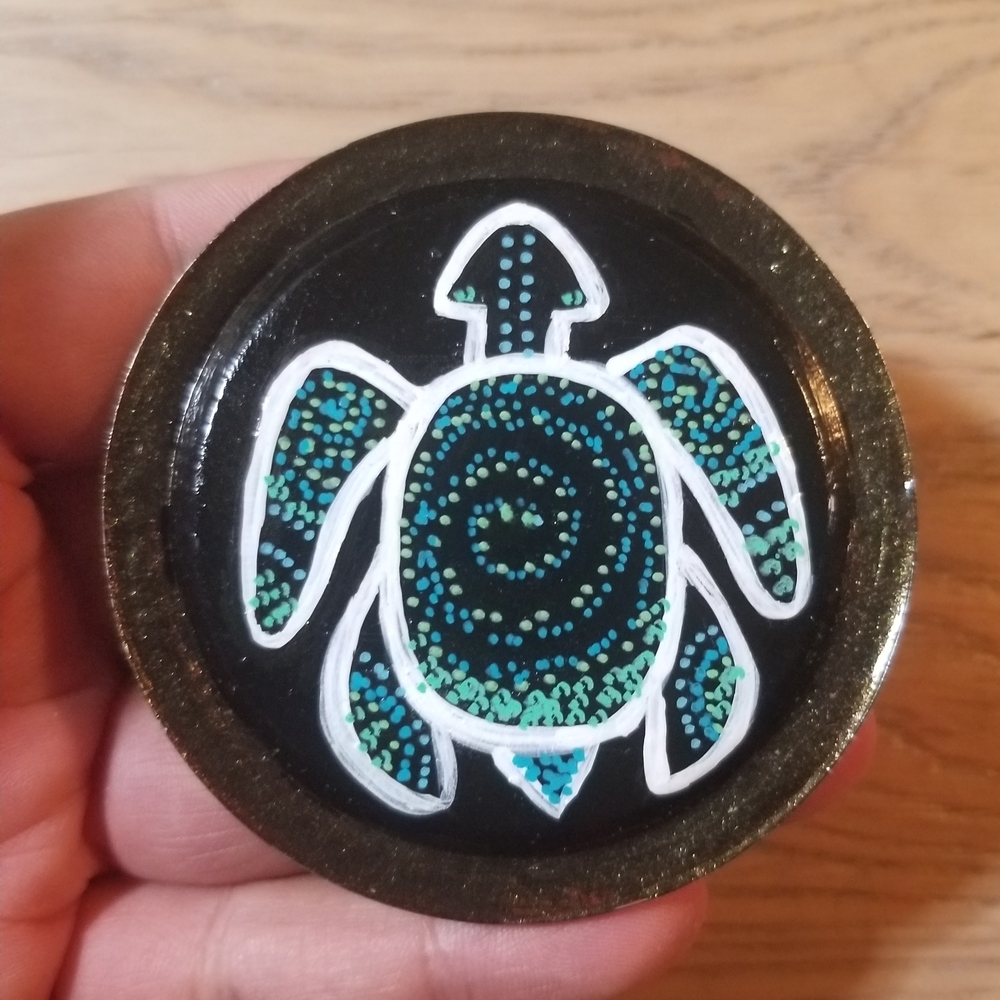 Handcrafted Turtle Design Coaster